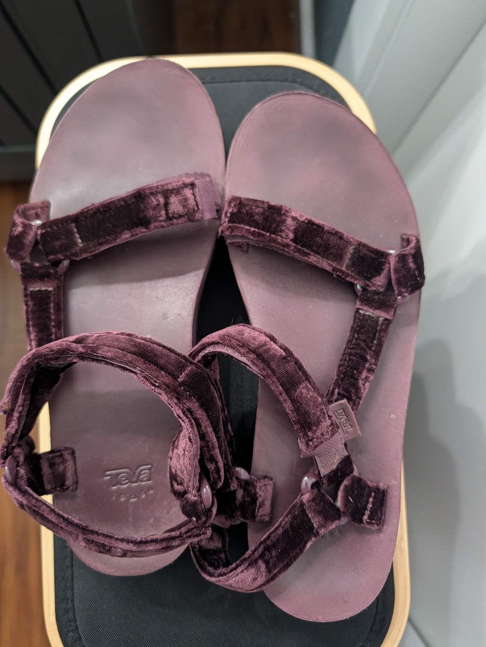Women's Teva Velvet Strap Platform Sandals